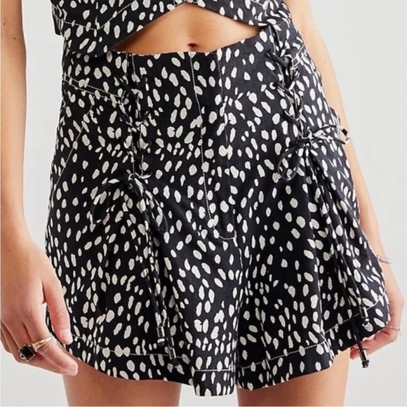 Free People Bennett Skirt & Crop Top Coord Set Black XS 0 - Picture 3 of 4